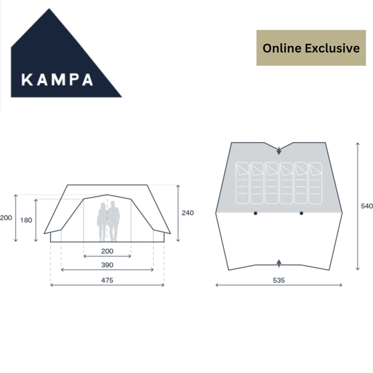Kampa Wildrest 6 Person Tent