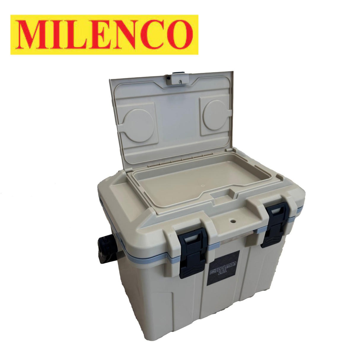 Milenco MyCoolMan 16ltr cooler and icebox with a sturdy design and vibrant color, perfect for outdoor use.