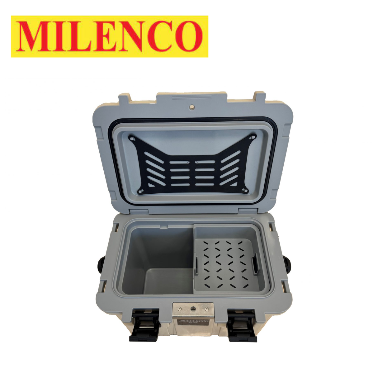 Milenco MyCoolMan 16ltr cooler/icebox with a sleek design and sturdy handle, ideal for outdoor adventures.