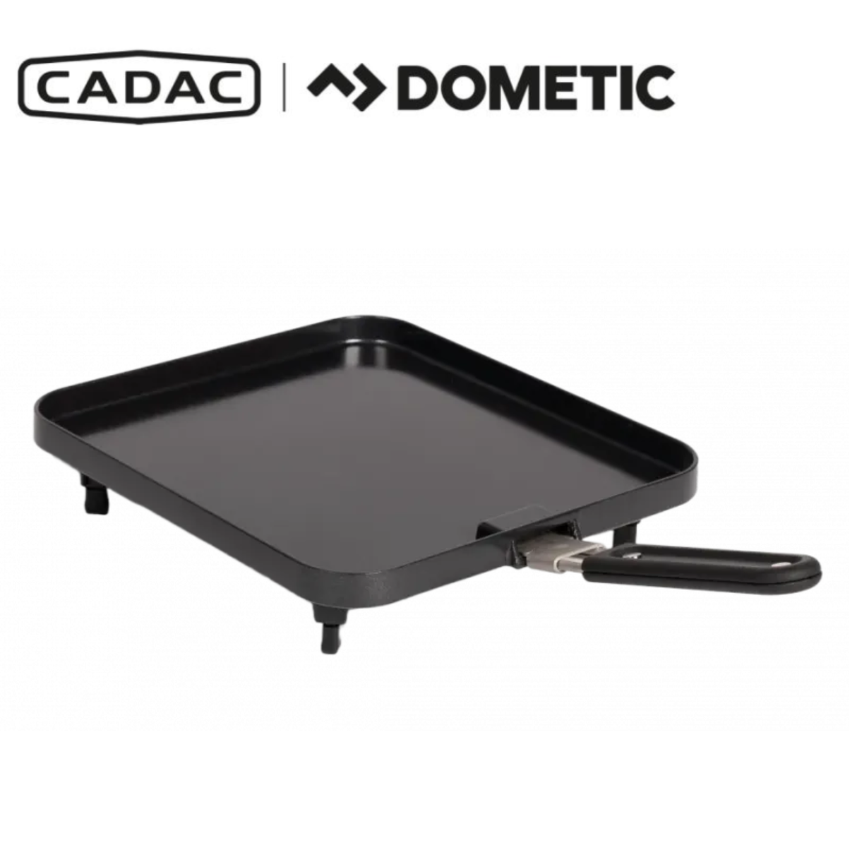 Cadac Dometic 2 Cook 3 Flat Grill Plate for 2 Cook 3 range, showing a durable cast iron grilling surface with ridges and flat sections.