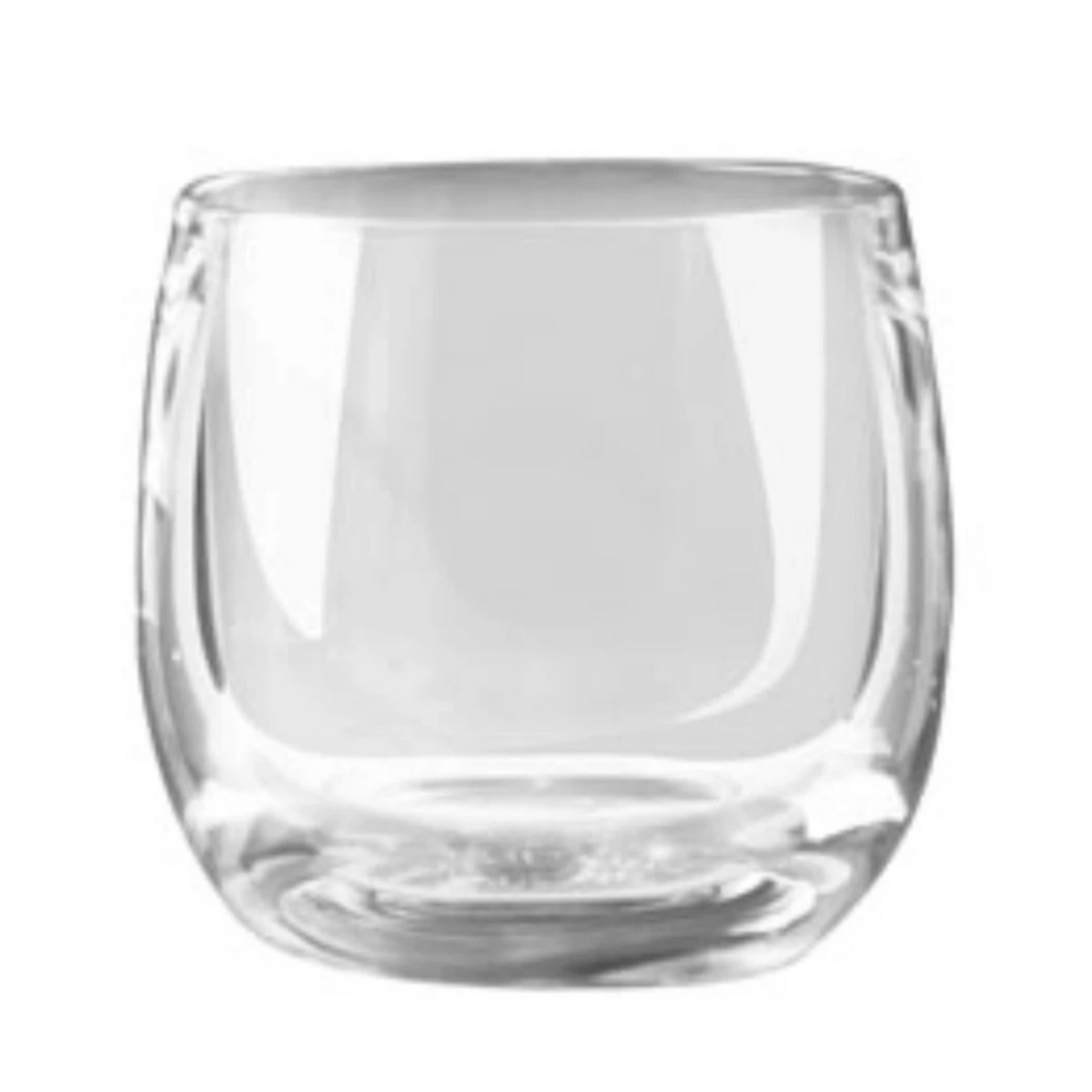 P.L.S Sereno Spirit Glass 290ml, clear glass with a smooth bowl and sturdy base, ideal for serving spirits and liqueurs.