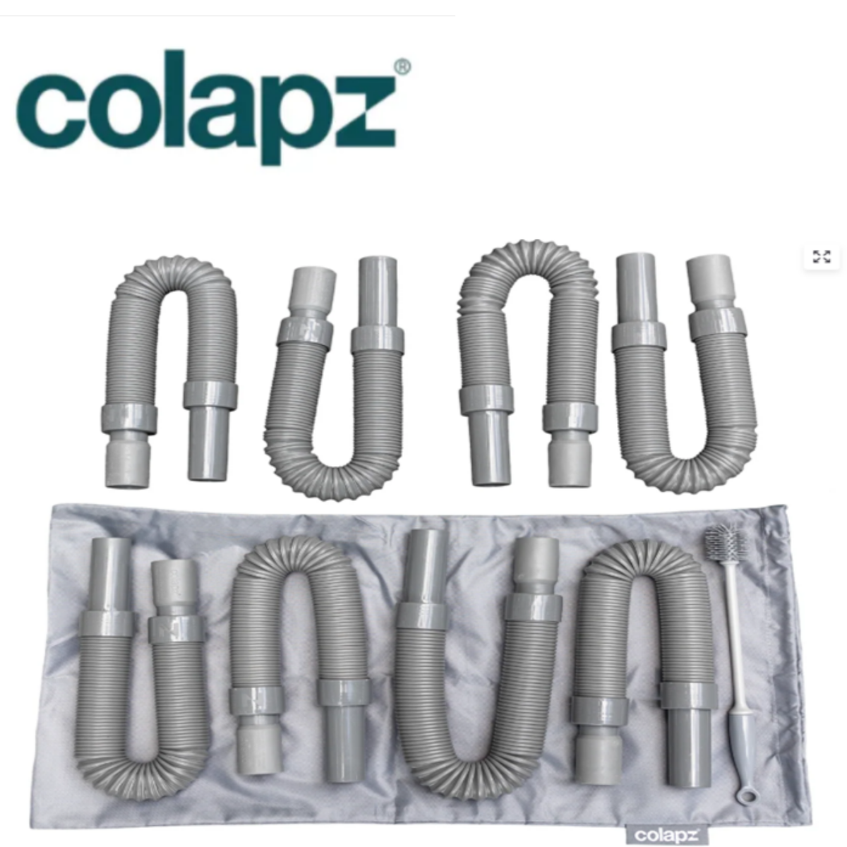 Colapz Flexible & Extendable Waste Pipes 8 Pack