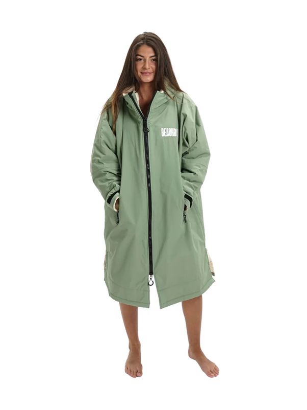 Mint green Beachbum changing robe for adults, featuring a cozy design perfect for beach or poolside use.