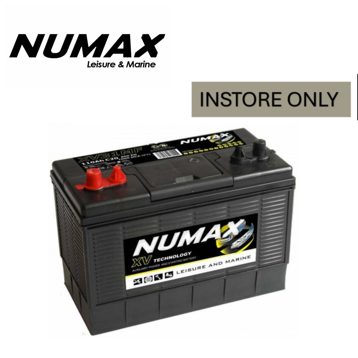 Numax XV31MF Sealed Leisure Battery 12V 105AH Instore Collection Only