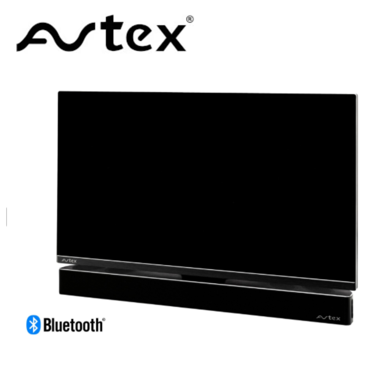 Avtex SB270BT all-in-one TV soundbar and Bluetooth speaker with sleek black design and multiple connection ports.