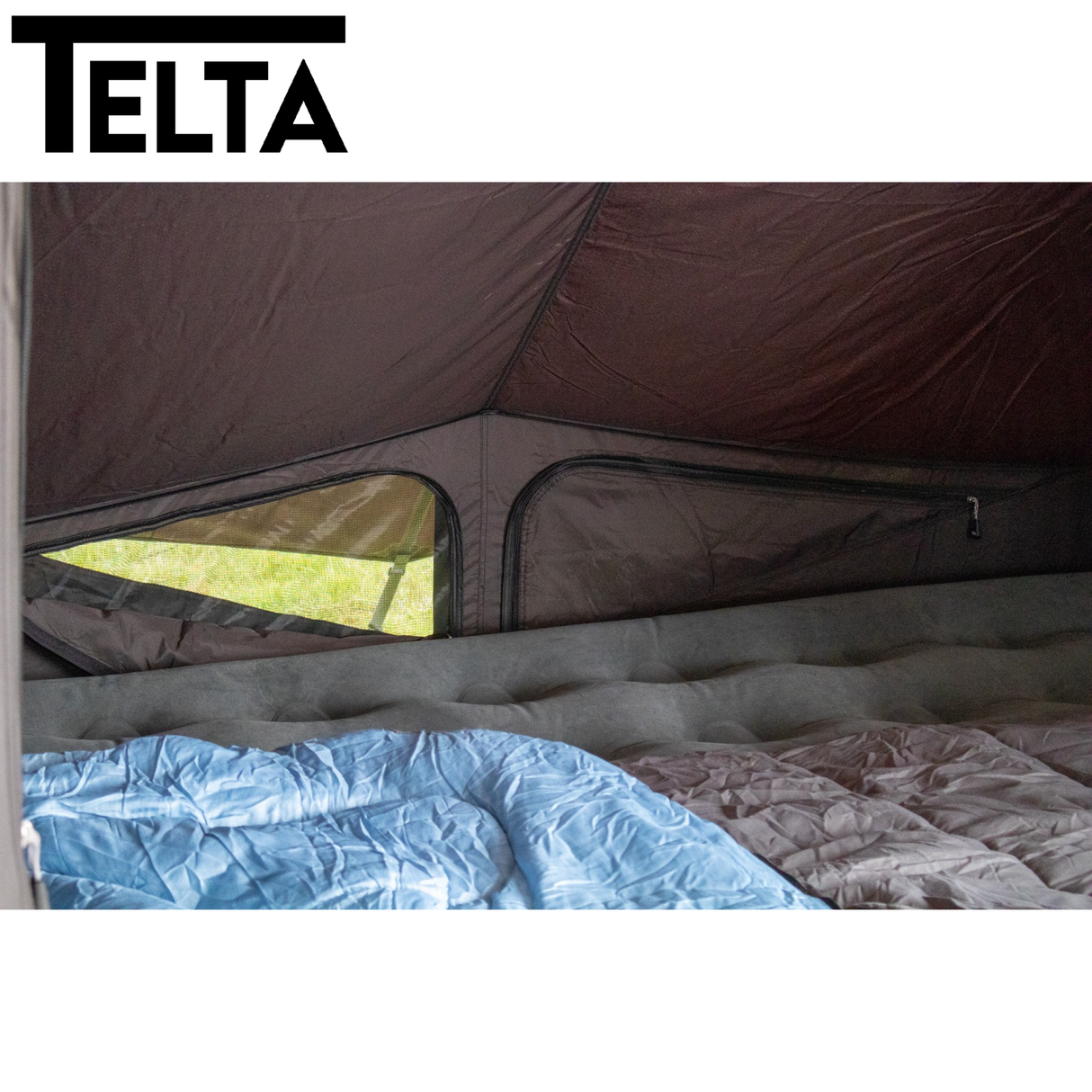 Telta Sleeping Annexe featuring a spacious design with a durable fabric structure and ample ventilation for comfort.