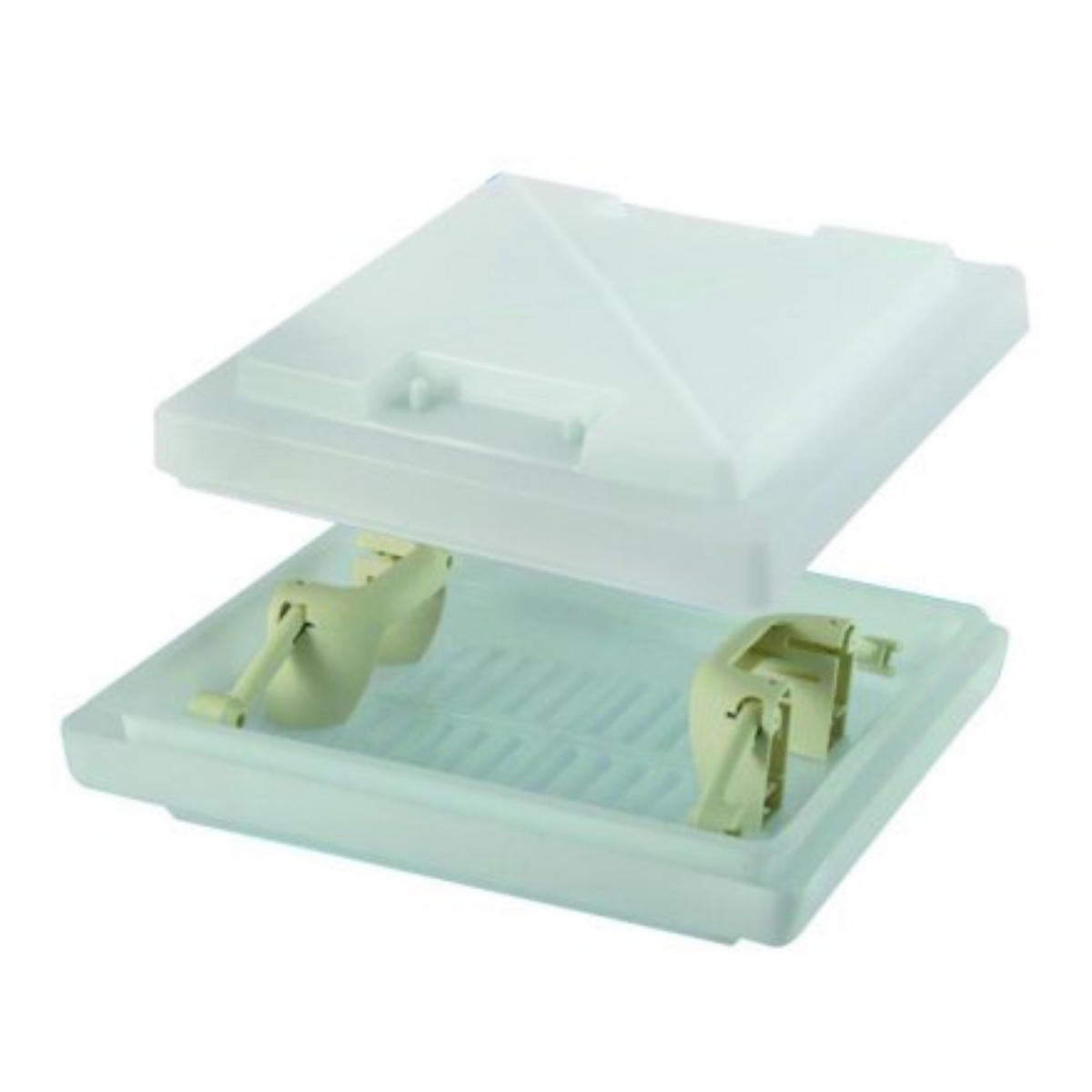 White MPK 280x280 dome with handles, featuring a sturdy design and integrated handles for easy carrying.