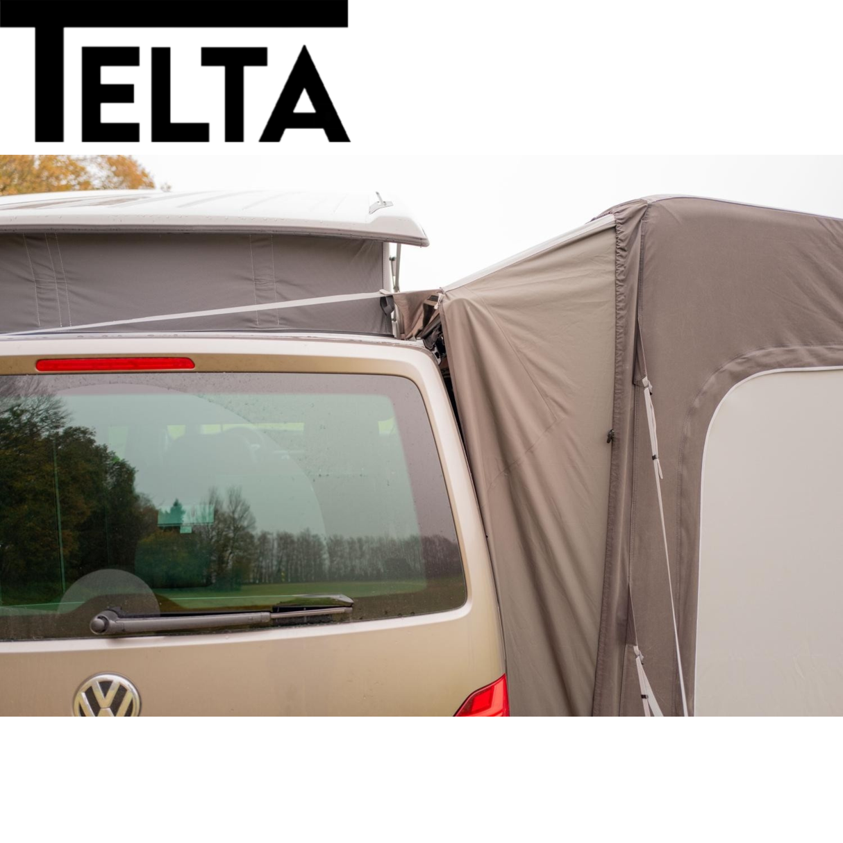 Telta Core 260 Air Awning setup showing spacious, inflatable design for camping and outdoor use.