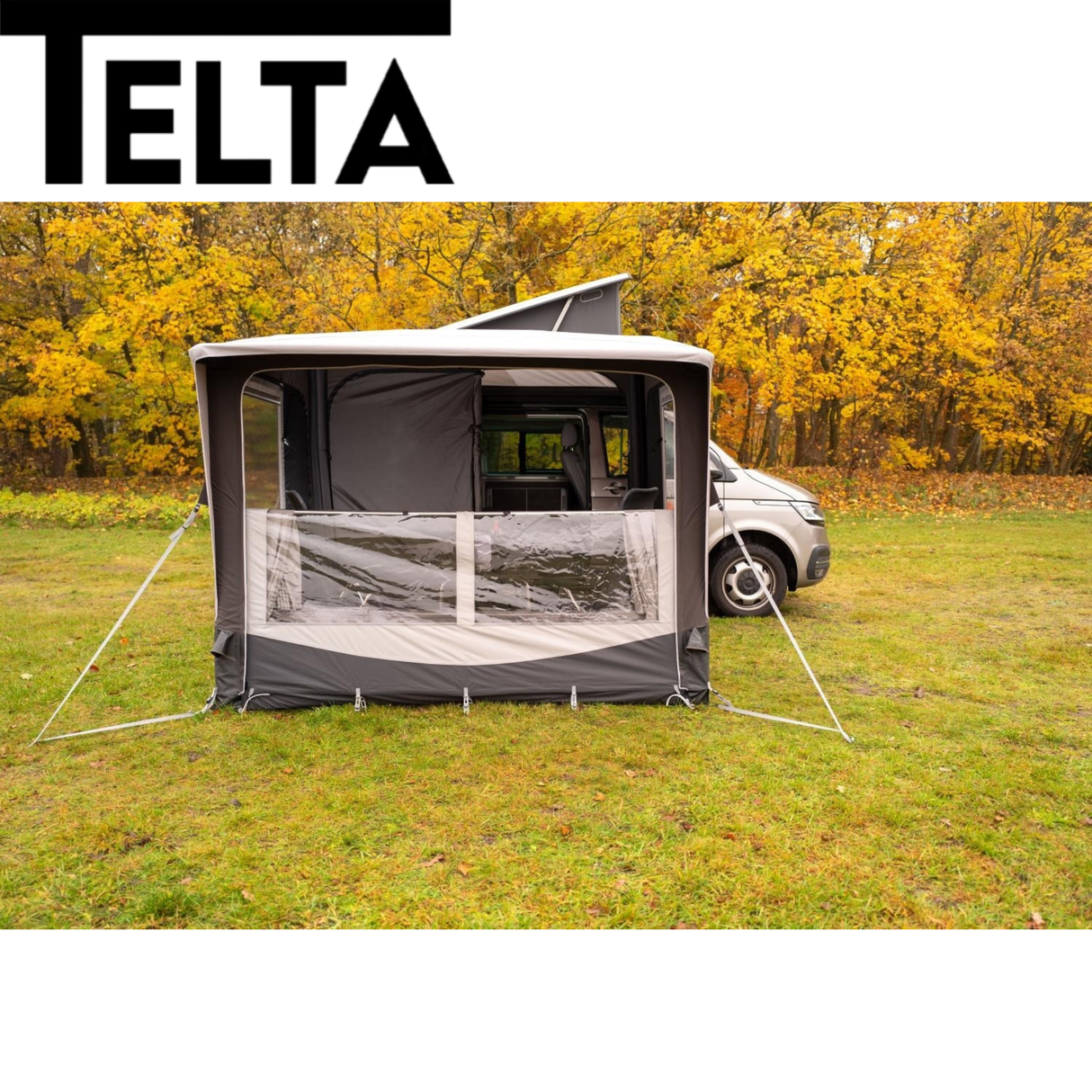 Telta Core 260 Air Awning shown fully inflated, showcasing its spacious design and sturdy construction for outdoor use.