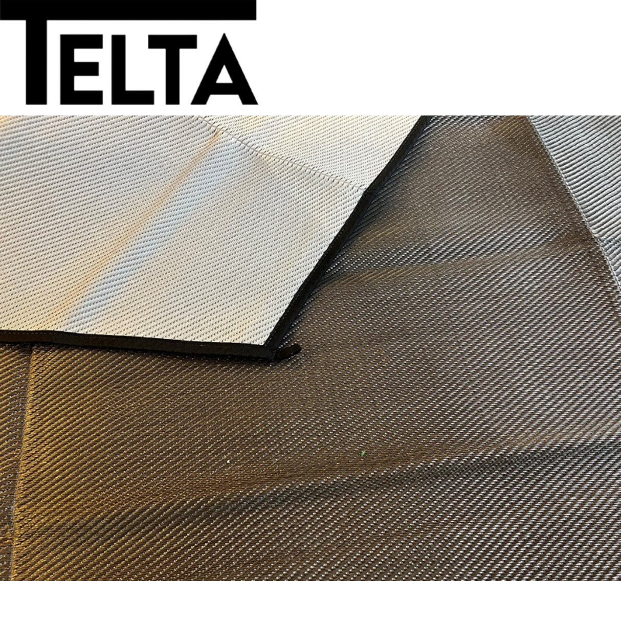 Telta Extra Tall Annexe breathable carpet in a rich texture, showcasing its soft surface and durable design.