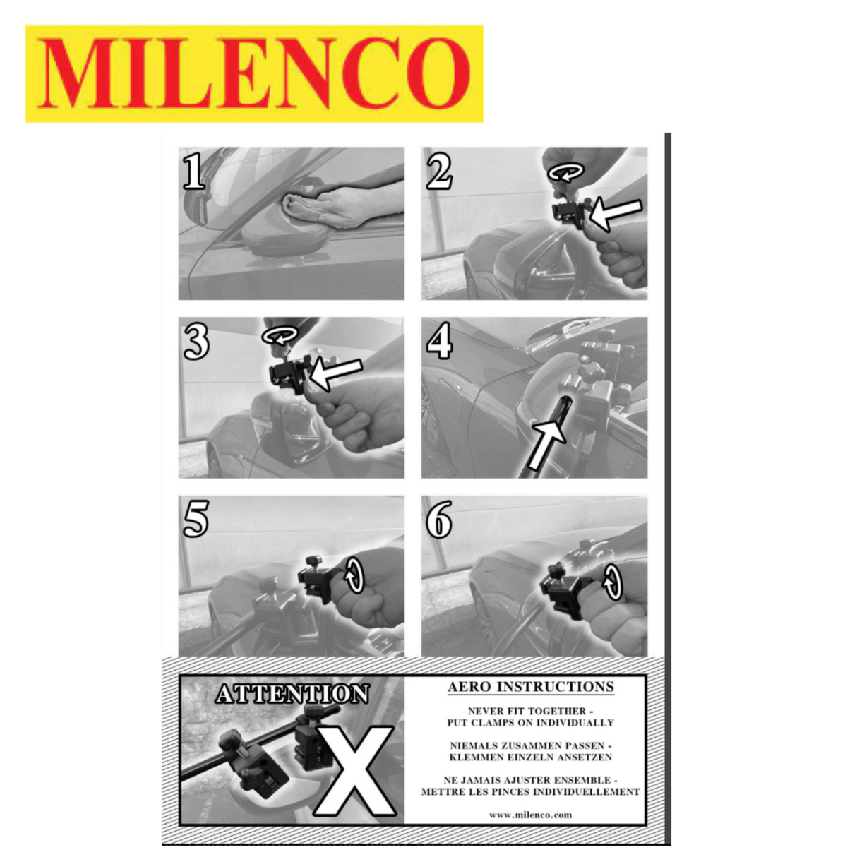 Milenco Aero Standard Towing Mirrors Twin Pack showing sleek design and adjustable features for enhanced visibility.