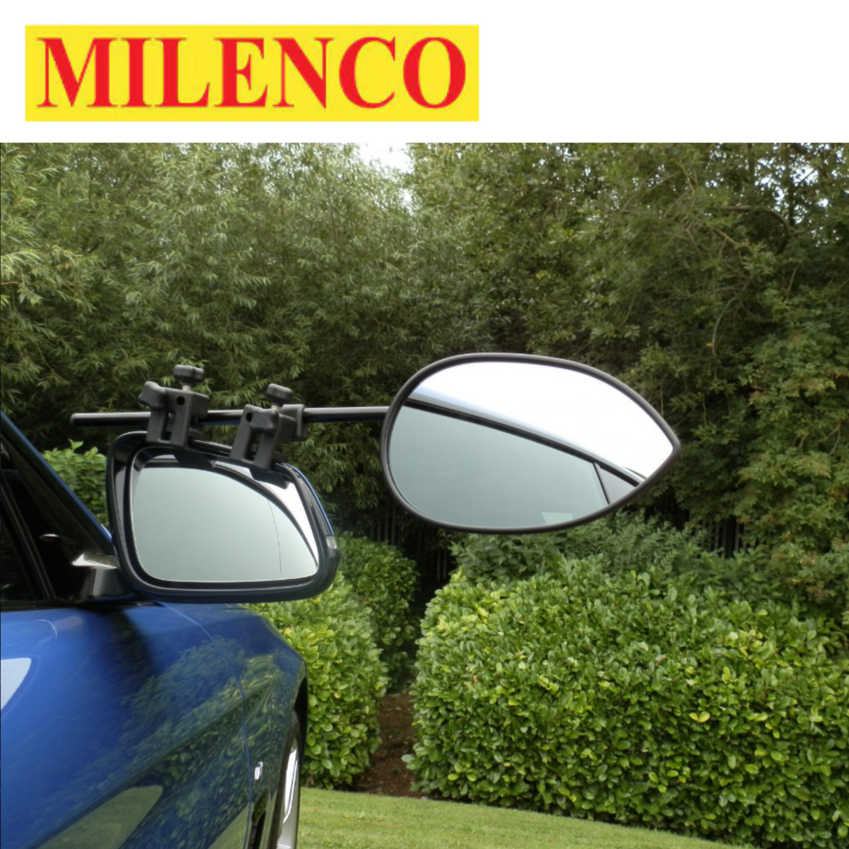 Milenco Aero flat mirrors showcasing a single mirror design for improved visibility on vehicles.