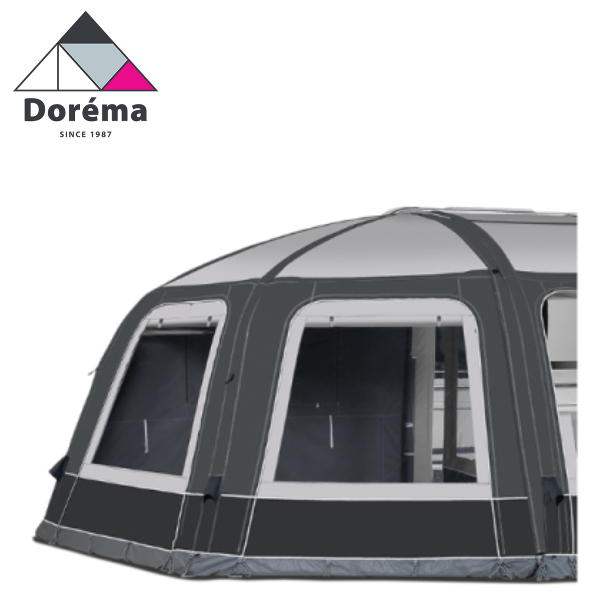 Dorema Magnum AirForce AddEx in left-hand configuration, showcasing its air beam structure and durable design.