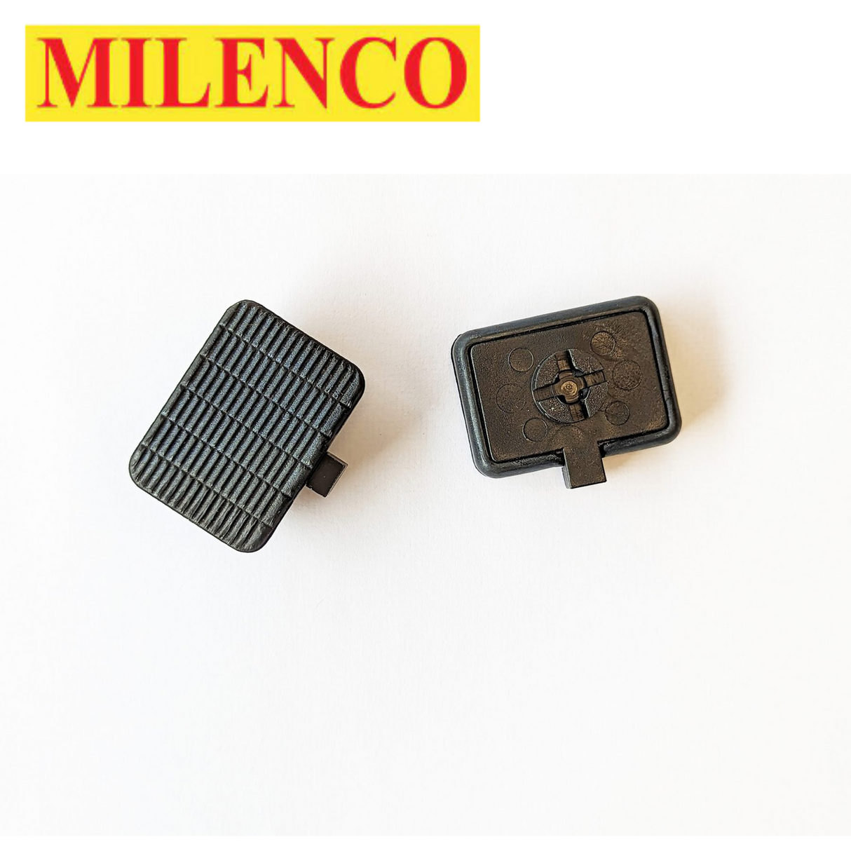 Milenco Aero Mirror Replacement Pads in a close-up view, showcasing the textured surface and durable design.