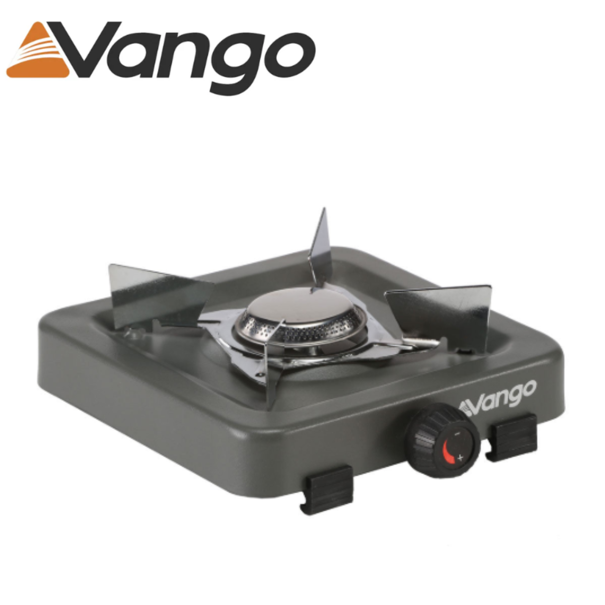 Vango Blaze Stove with compact design and control knobs, ideal for outdoor cooking and camping adventures.