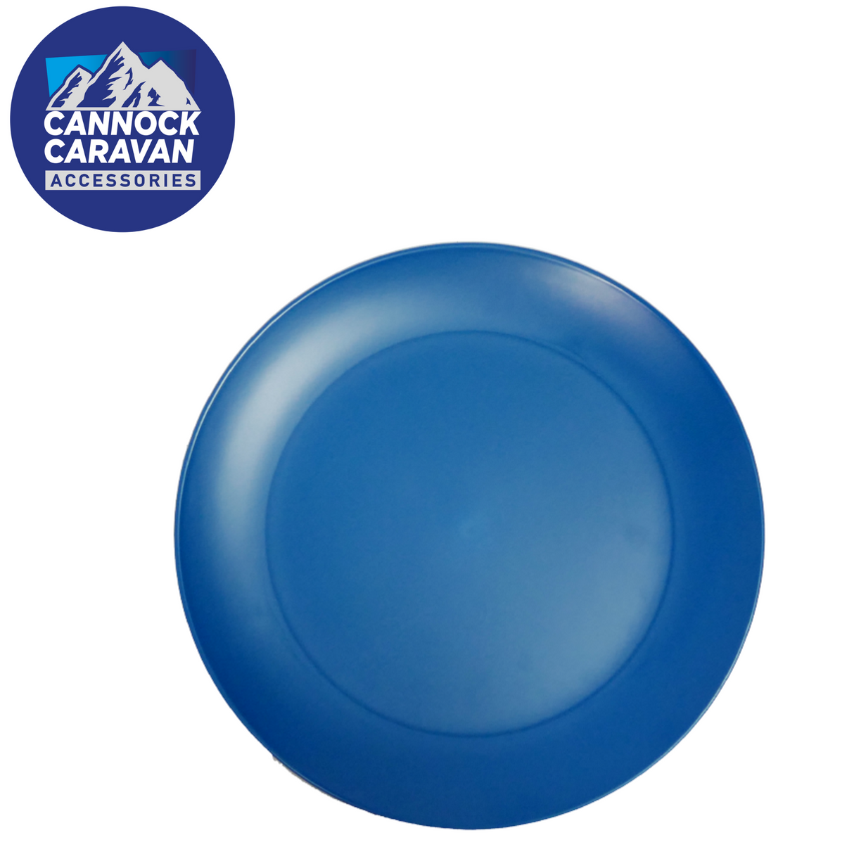 Nature Haven 16pcs blue dinner set featuring melamine plates, bowls, and cups arranged on a wooden table.