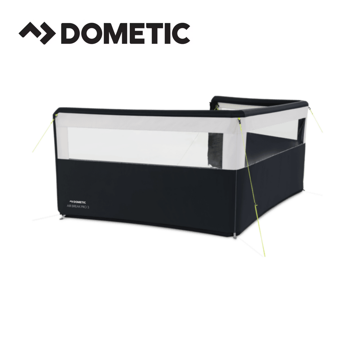 Dometic Air Break Pro device with a sleek design and connectors, used for air conditioning systems in vehicles.