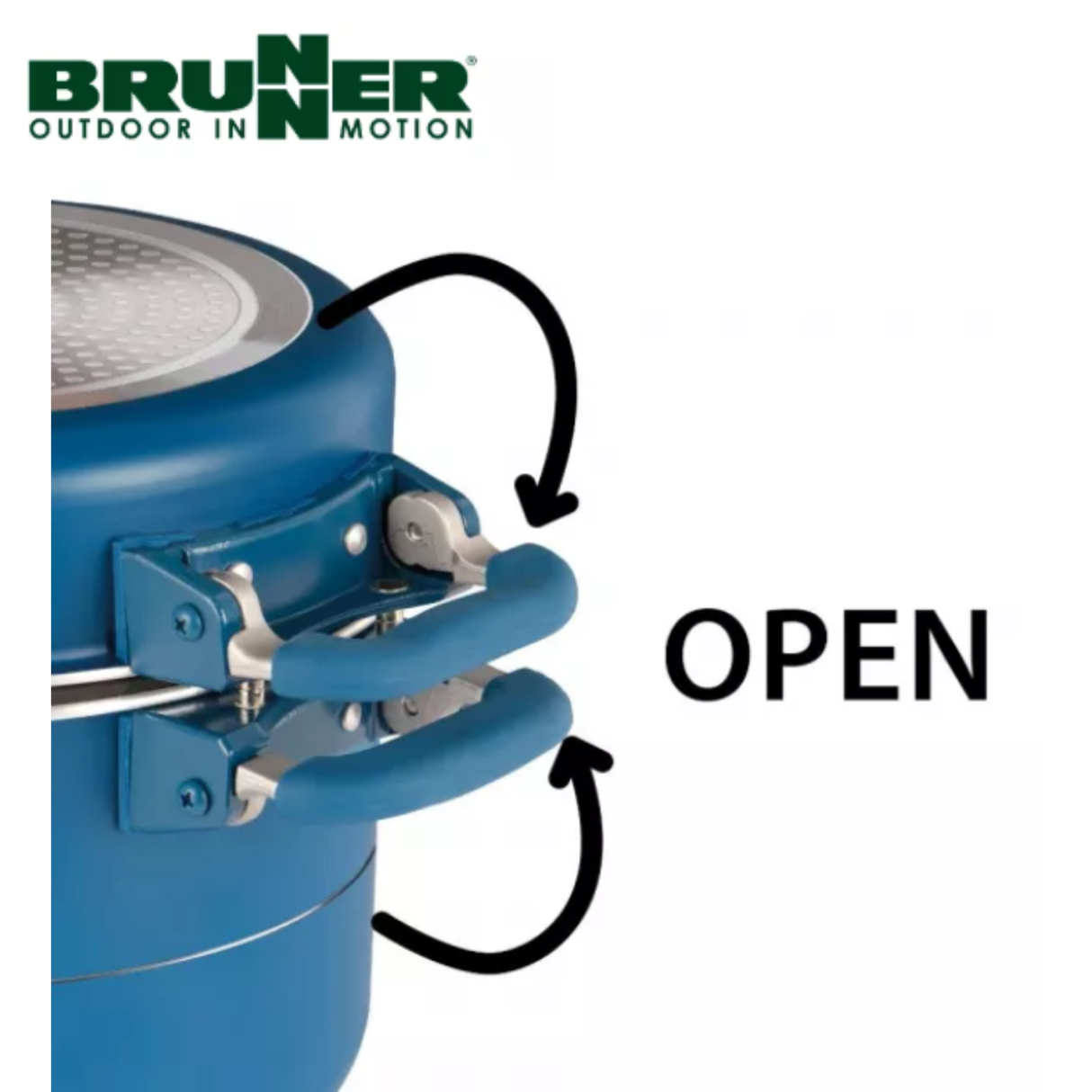 Brunner Carezza 7+1 magnetic aluminum saucepan set with 20cm saucepans and lids, designed for efficient cooking.