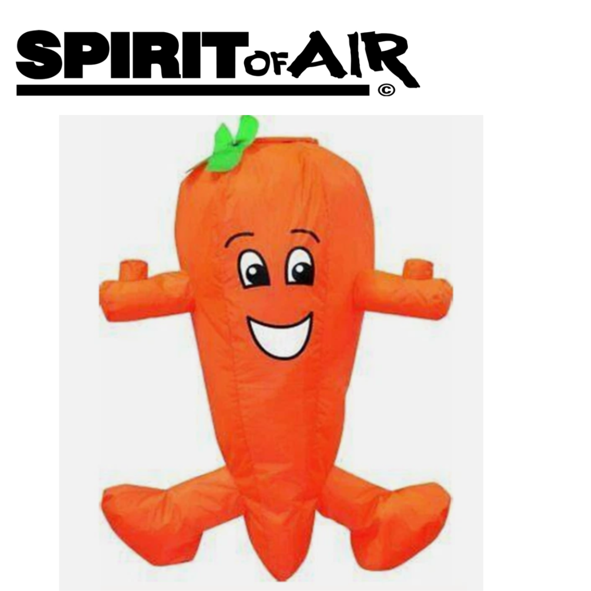 Colorful windsock featuring a carrot design by Spirit of Air, perfect for outdoor decoration and garden display