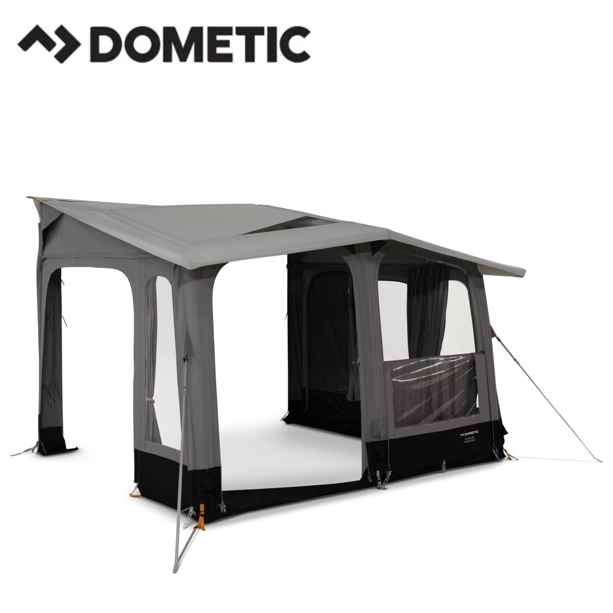 Dometic Club Air Tour 390 S portable air conditioner unit with digital control panel and exhaust hose attachment.