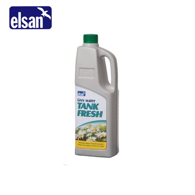 Elsan Grey Water Tank Fresh 2L bottle for effective toilet fluid treatment in portable toilets.