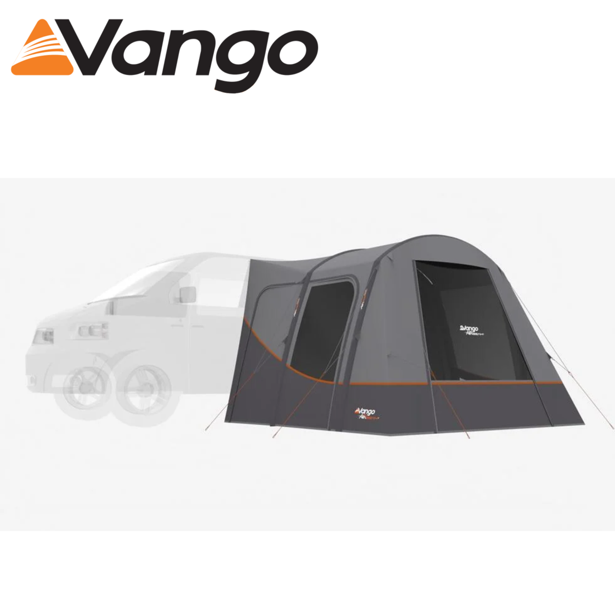 Vango Faros Air III Low Driveaway Awning with spacious design, featuring air beams and a durable fabric structure.