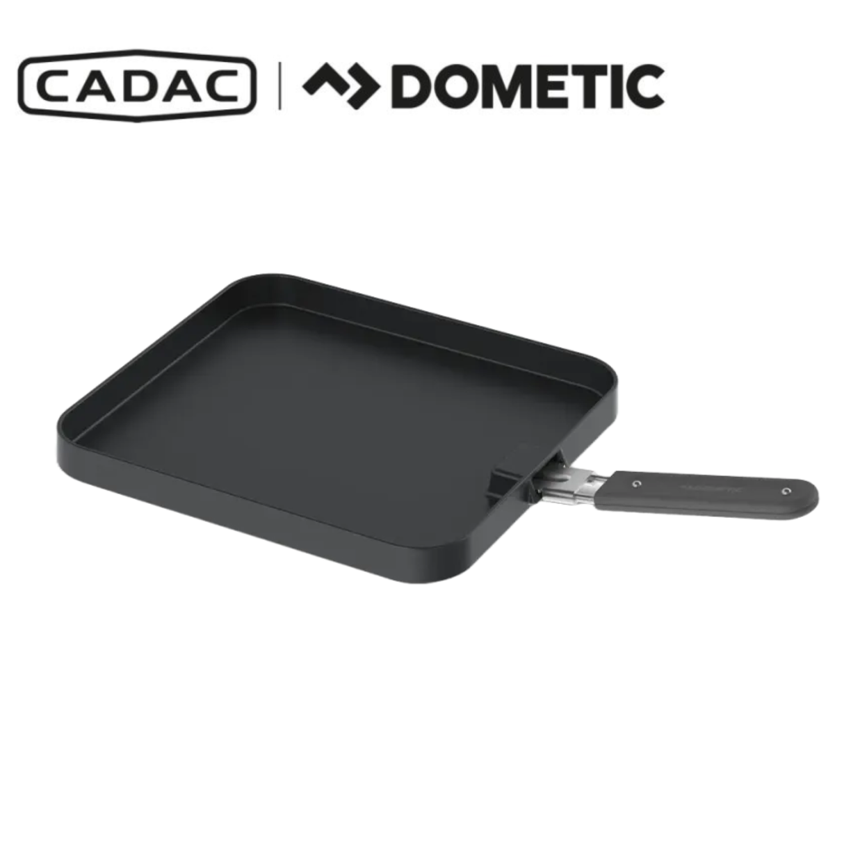 Cadac Dometic 2 Cook flat grill plate, universal outdoor cooking accessory, showing the smooth, flat grilling surface in a close-up image.