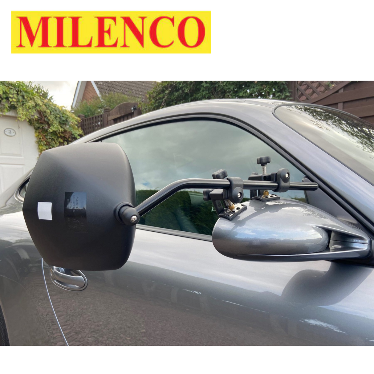 Milenco Grand Aero Platinum Standard Mirrors Pair 6613, showing sleek design and reflective surfaces for enhanced visibility.