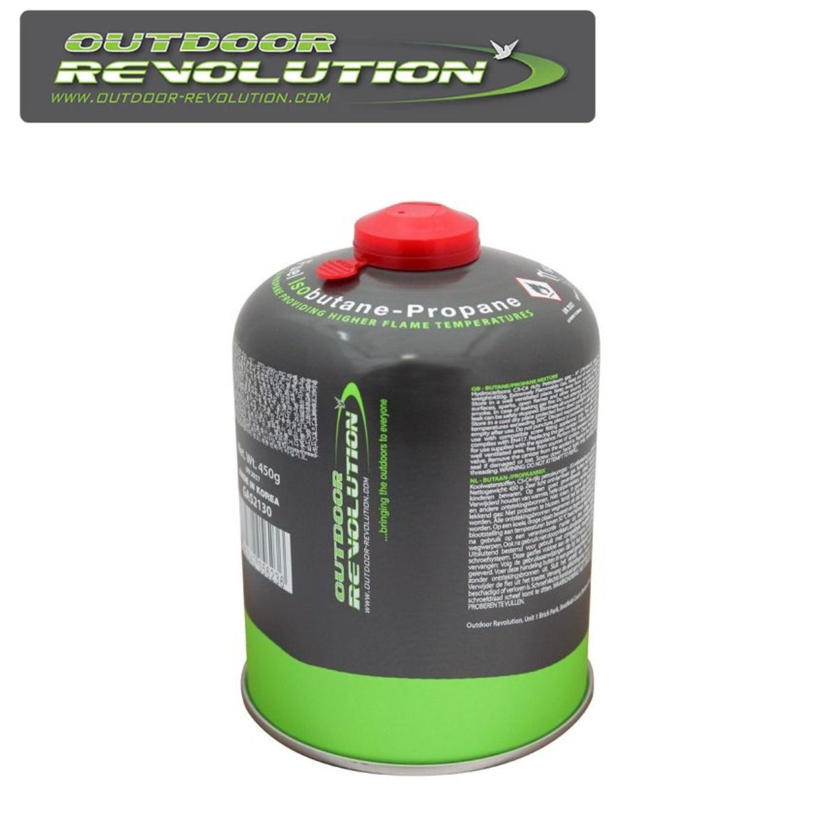 Outdoor Revolution Butane & Propane Mix 450g Gas Canister