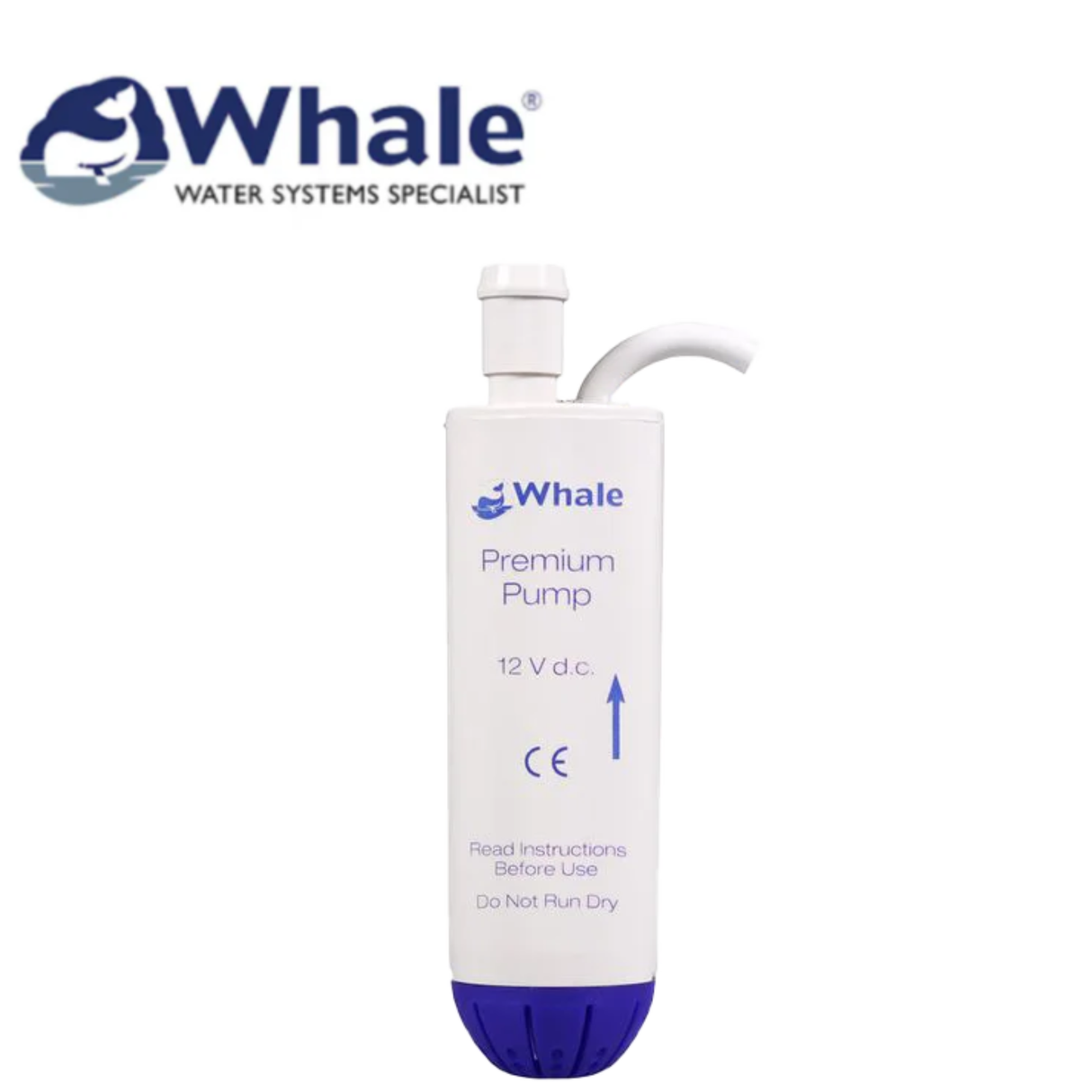 Whale Premium 13LPM 12V Submersible Pump GP1352 with a sleek design, showcasing its compact and durable construction.