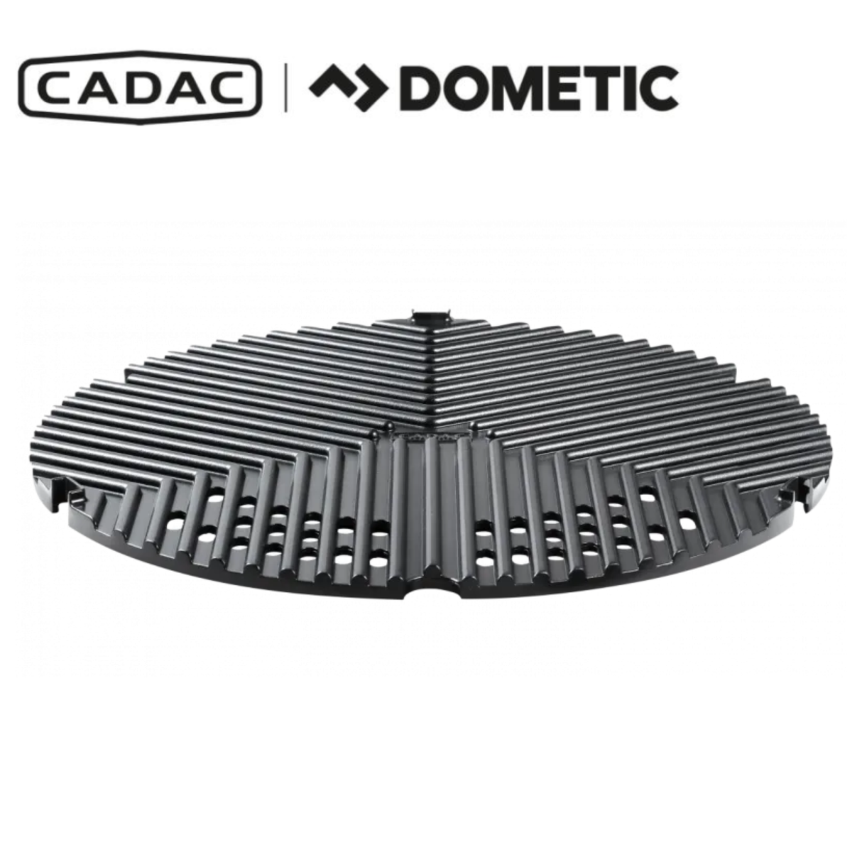 Cadac Dometic BBQ grid plate showing a metal cooking grid with a grid pattern, designed for outdoor grilling and barbecues.