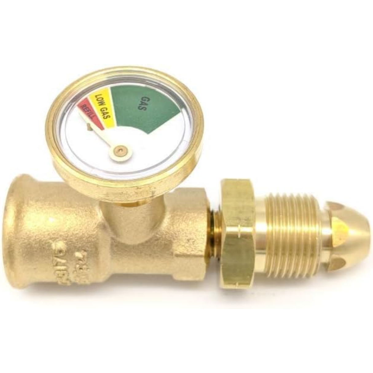 Propane Hi Low Inline Gauge Regulator with pressure gauge for propane fuel control and safety.
