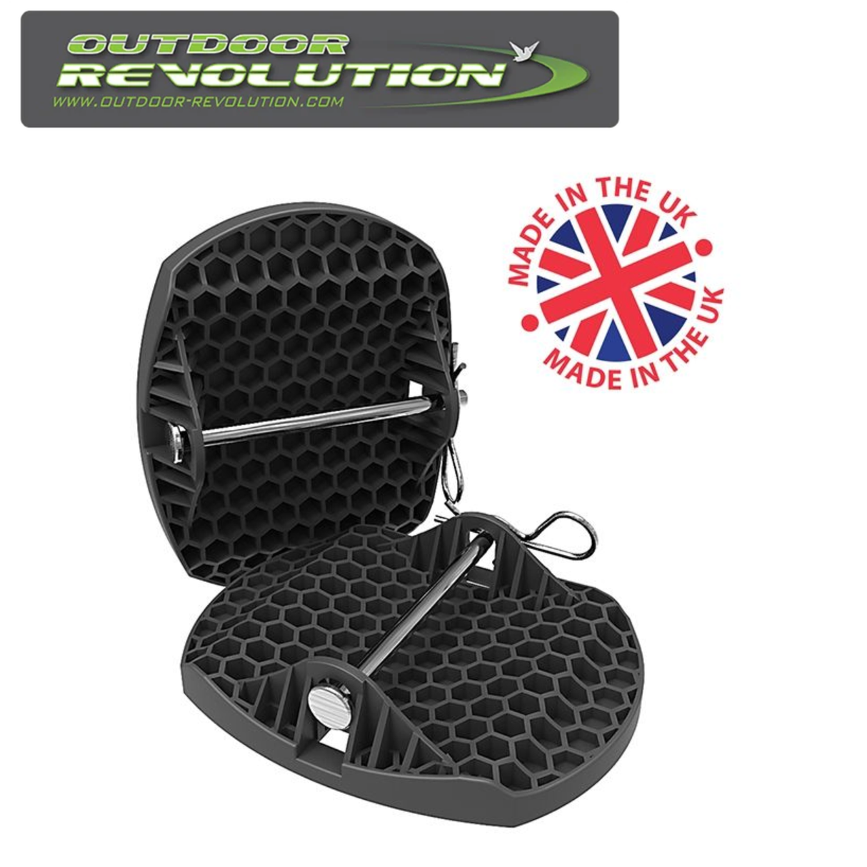 Outdoor Revolution's Premium Caravan Jack Pad Feet Metal Pin