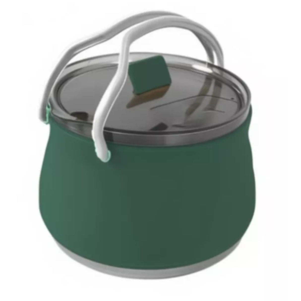 Lifestyle Packflat 1L collapsible kettle with a compact, foldable design and a handle for easy pouring.