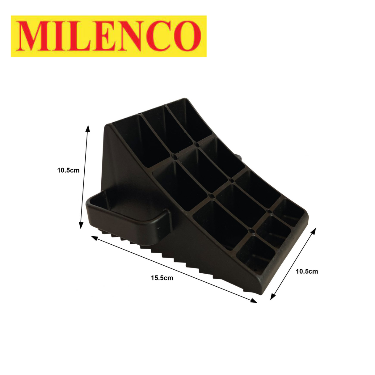 Milenco MGI Chock Single 5234, a durable levelling chock designed for stabilizing caravans and trailers.