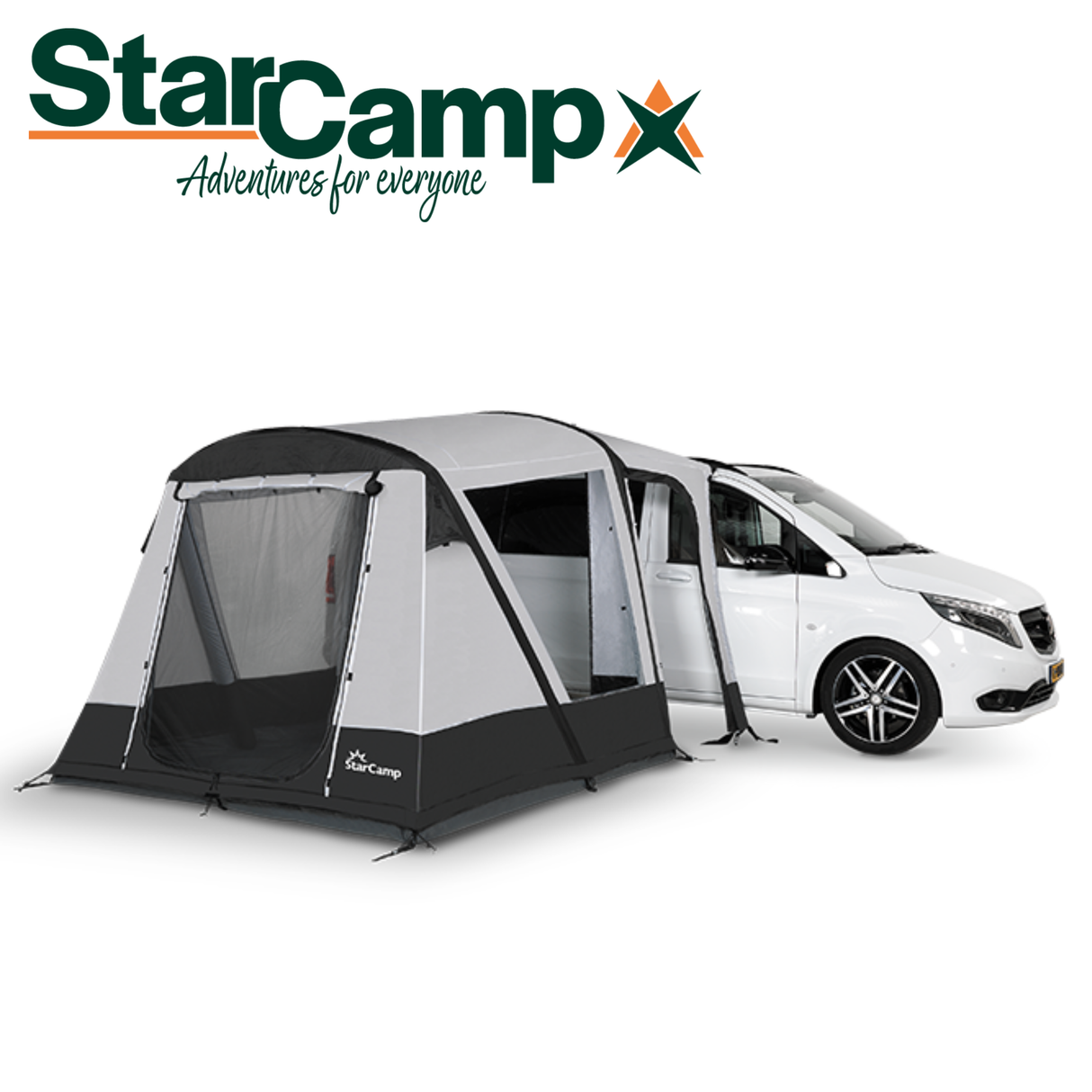 Dorema StarCamp Quick'n Easy 265 driveaway awning with spacious interior and flexible attachment options.