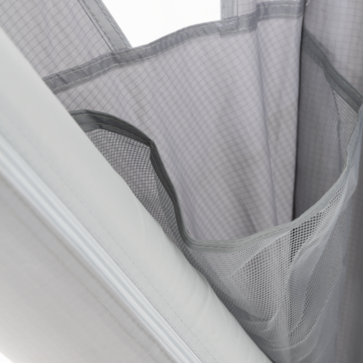 Dometic Portico Air Canopy set up, showcasing its inflatable design and spacious coverage for outdoor use.