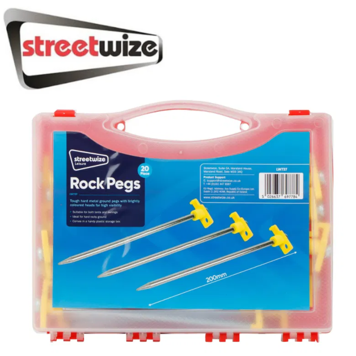 Streetwize Rock Pegs case 20