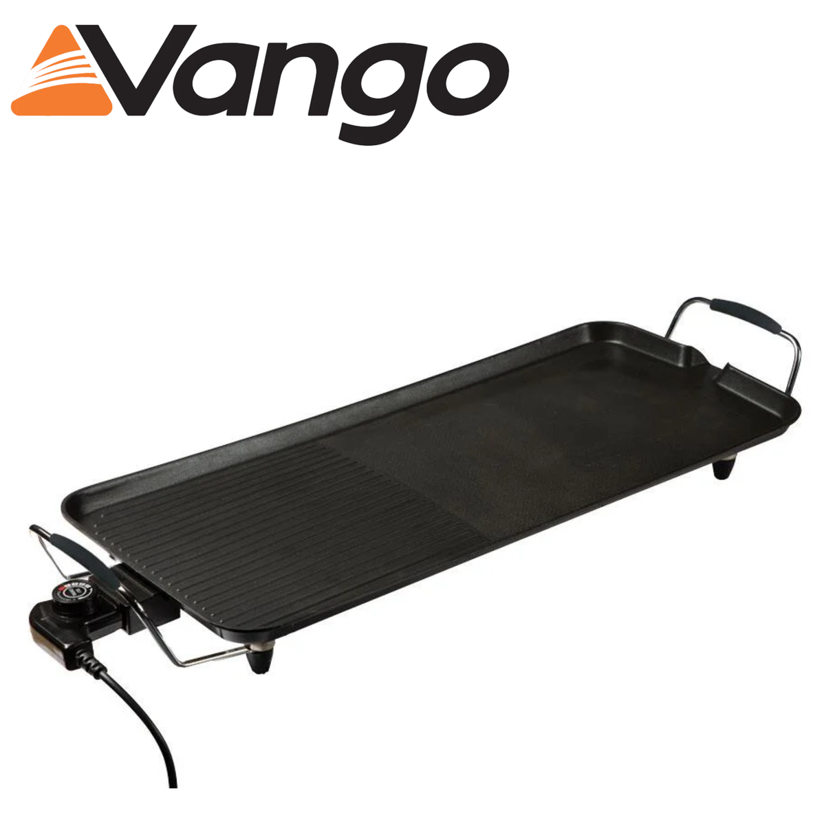 Vango Scran XL Electric Griddle with a large cooking surface and a sleek design, ideal for outdoor cooking.