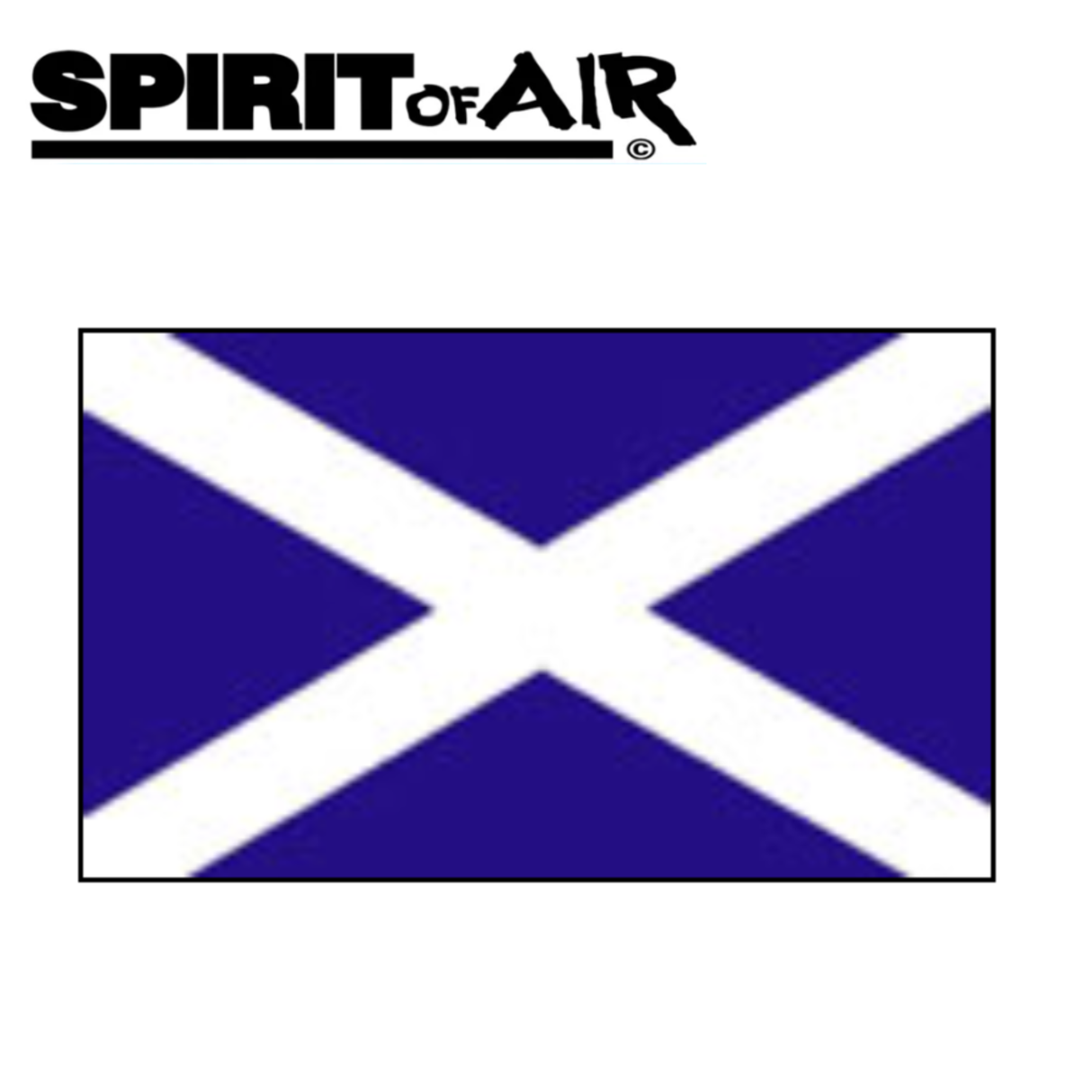 Scotland St Andrew Cross flag by Spirit Of Air, 5ft by 3ft, featuring the iconic blue and white saltire design.