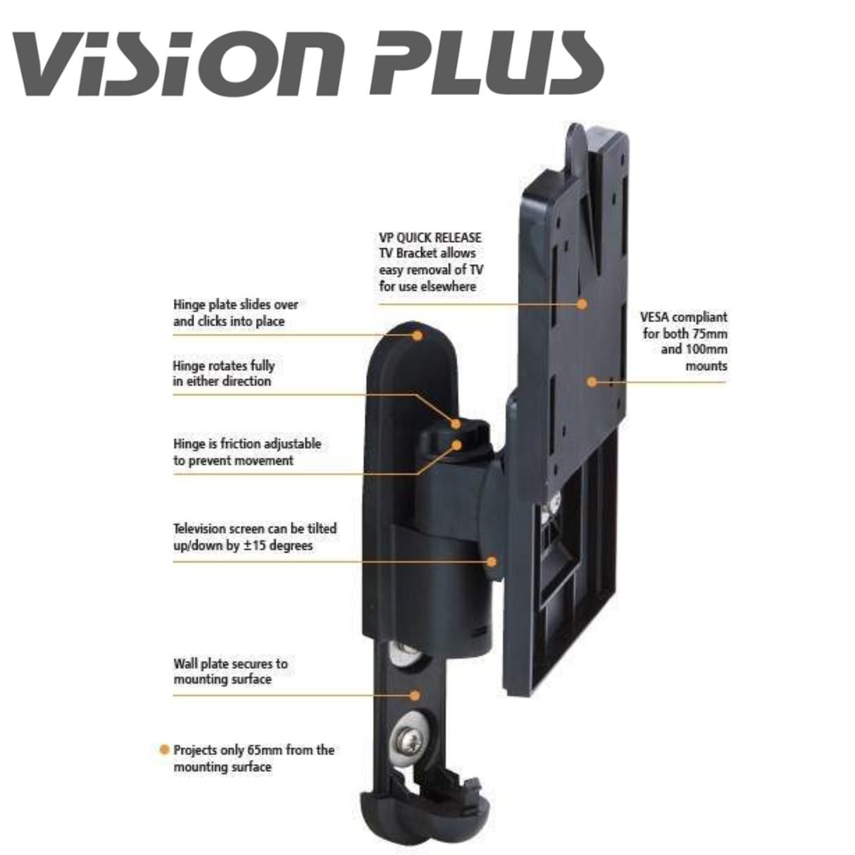 Vison Plus Short Arm TV Bracket