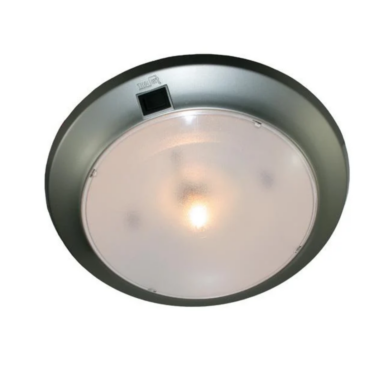 Silver LED Cirro ceiling light by P.L.S featuring a sleek, modern design with a switched operation for stylish illumination.