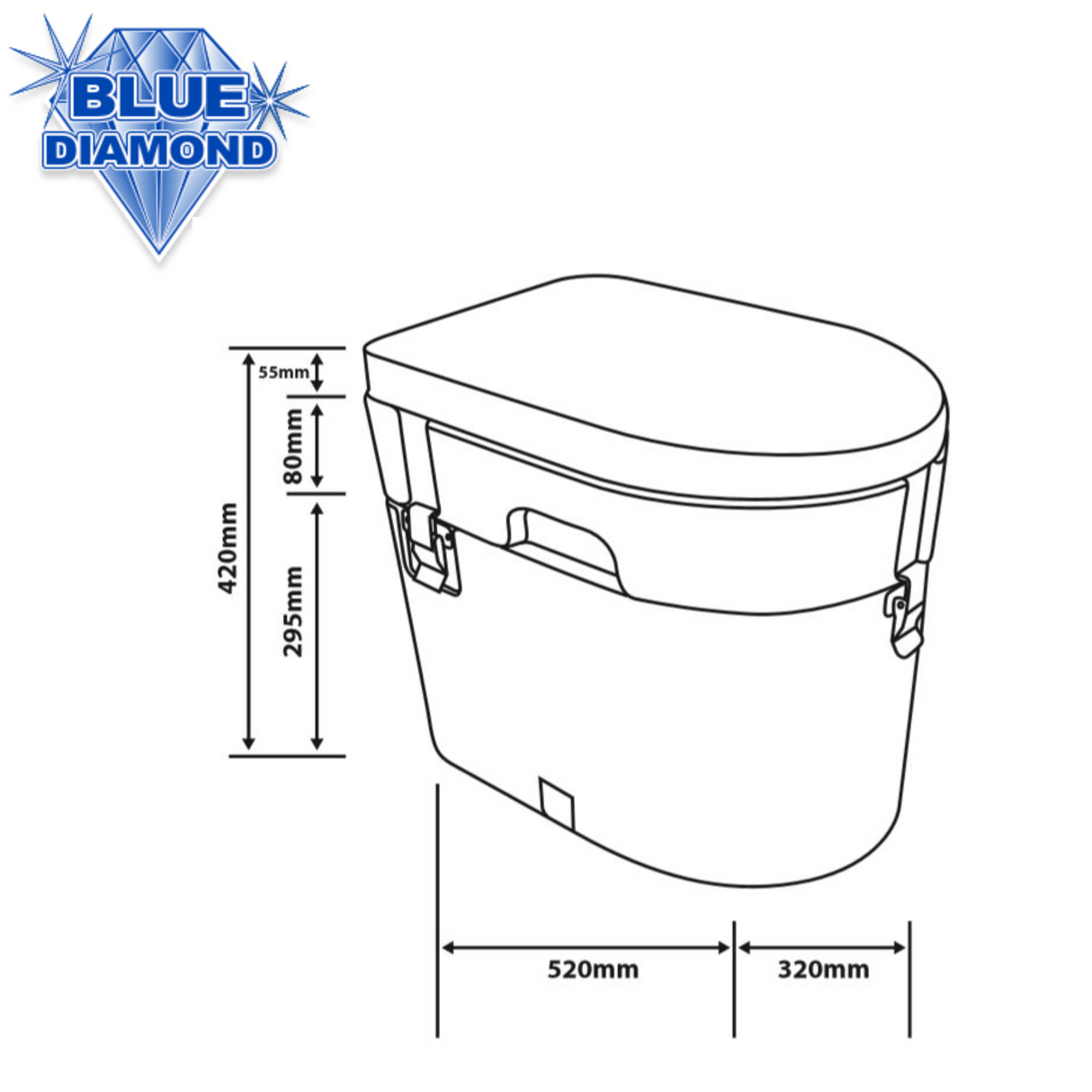 Blue Diamond Nature Calls Composting Toilet in a natural setting, showcasing its eco-friendly design and functionality.