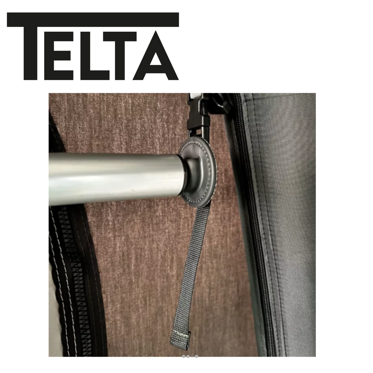 Telta Veranda Front-to-Back Hanging Pole with sturdy design, ideal for outdoor use and hanging accessories.