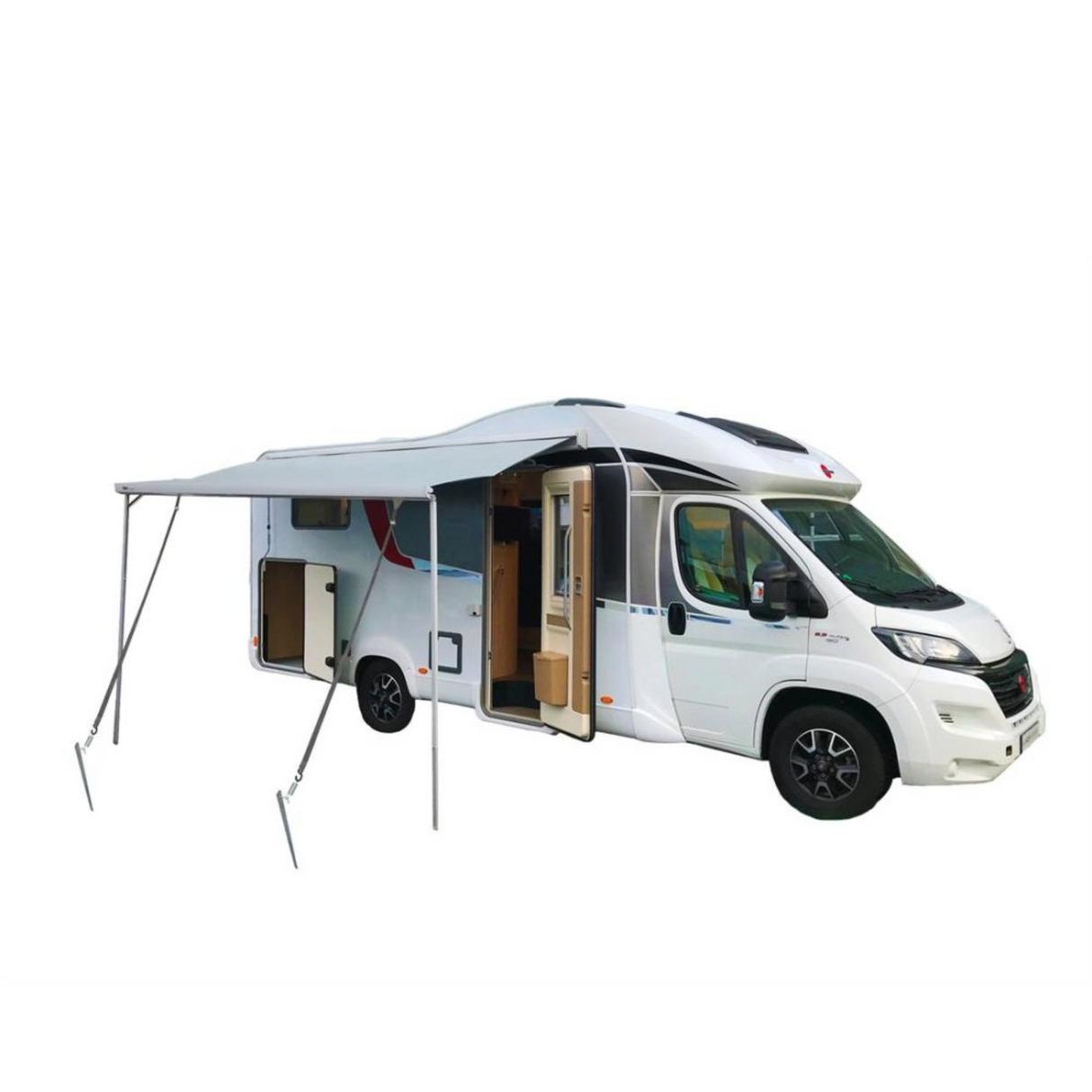 P.L.S Fiamma/Thule Tie Down Kit featuring adjustable straps and secure buckles for safe cargo transport.