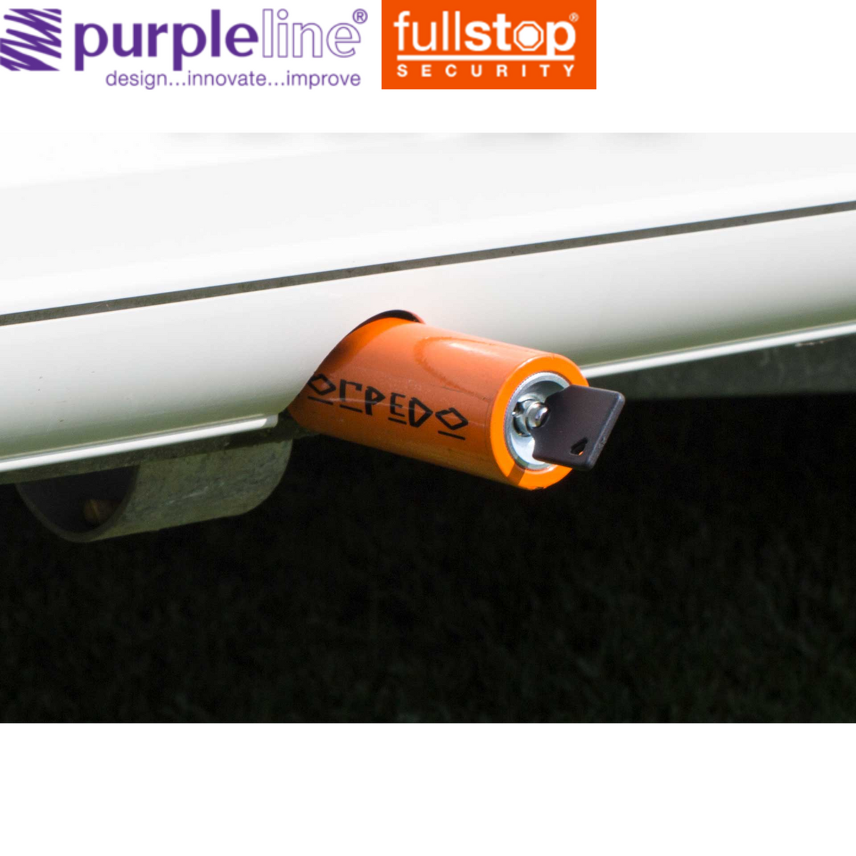 Purpleline Torpedo Corner Steady Lock, a durable corner lock designed for stability in trailers and caravans.