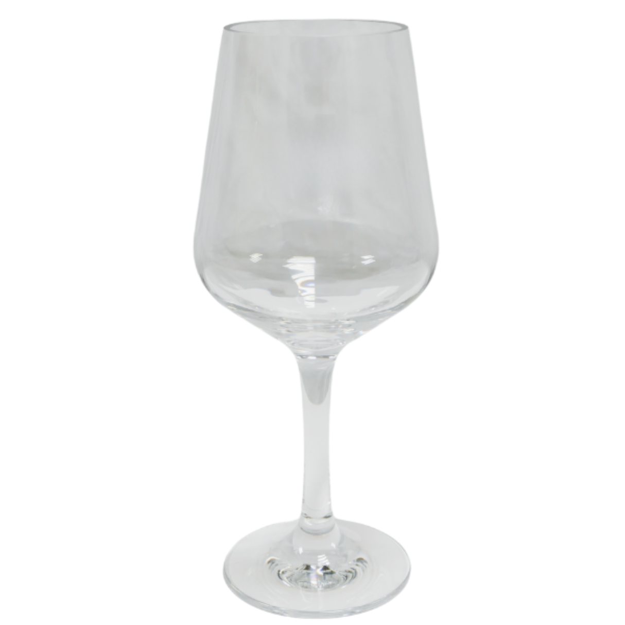 Alfresco wine glass with 290ml capacity, clear glass, elegant shape, designed for serving wine.