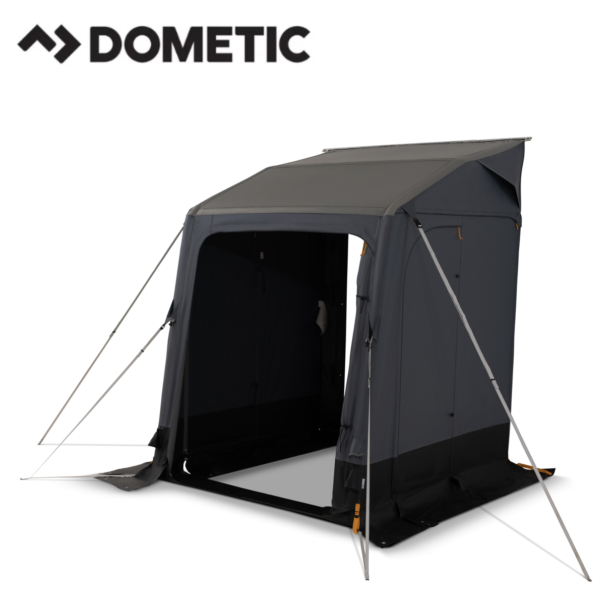 Dometic Winter Air PVC 180 winter air awning with white fabric and sturdy frame, designed for outdoor camping or RV use.