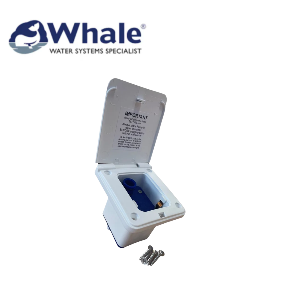 White Whale Watermaster Socket without pressure switch, ES5000 model, showing the compact, white plastic water system component.