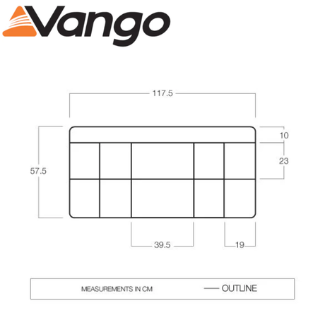 Vango 10 Pocket Sky Storage bag with multiple compartments for organizing camping gear and accessories in the sky storage space.